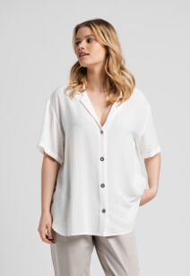 Koszula damska z krótkim rękawem Safari Look 1132 biały