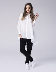 Koszula damska tunika bawełniana Kendy Look 504 biała